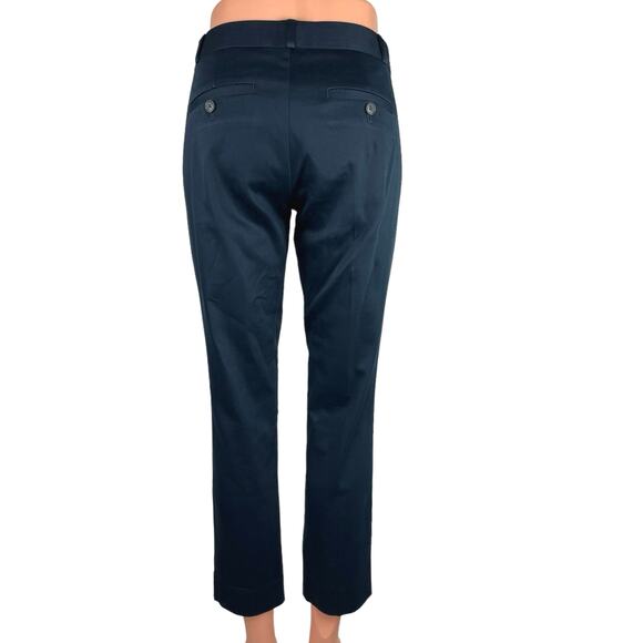 Banana Republic Navy Blue Mid Rise Career Cropped Straight Leg Pants Size 2 - Picture 3 of 5